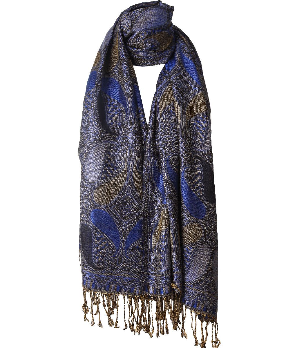 Claire pashmina in blauw tinten