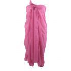 Effen roze crêpe voile sarong