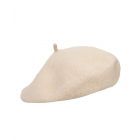 Wollen lichtbeige baret