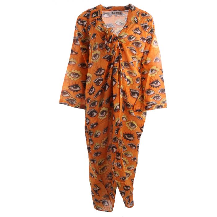 oranje kimono met lurex bouFFante