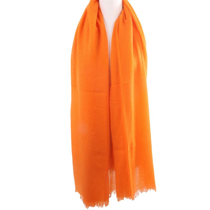 Aanbeveling Impasse temperament Oranje stola/sjaal van 100% kasjmier - bouFFante