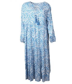 Maxi-jurk met lichtblauwe floralprint