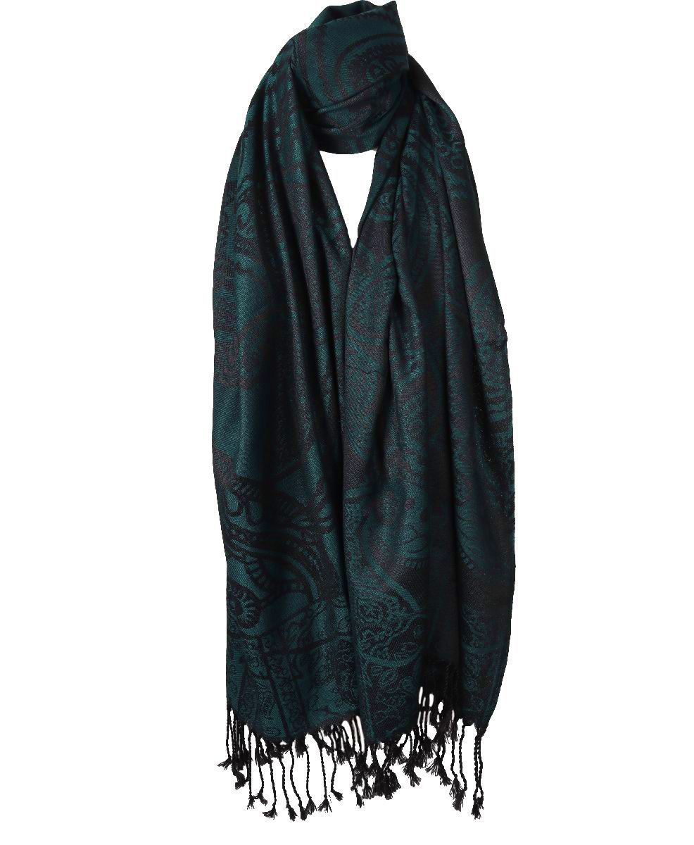 Lizz pashmina sjaal in petrol