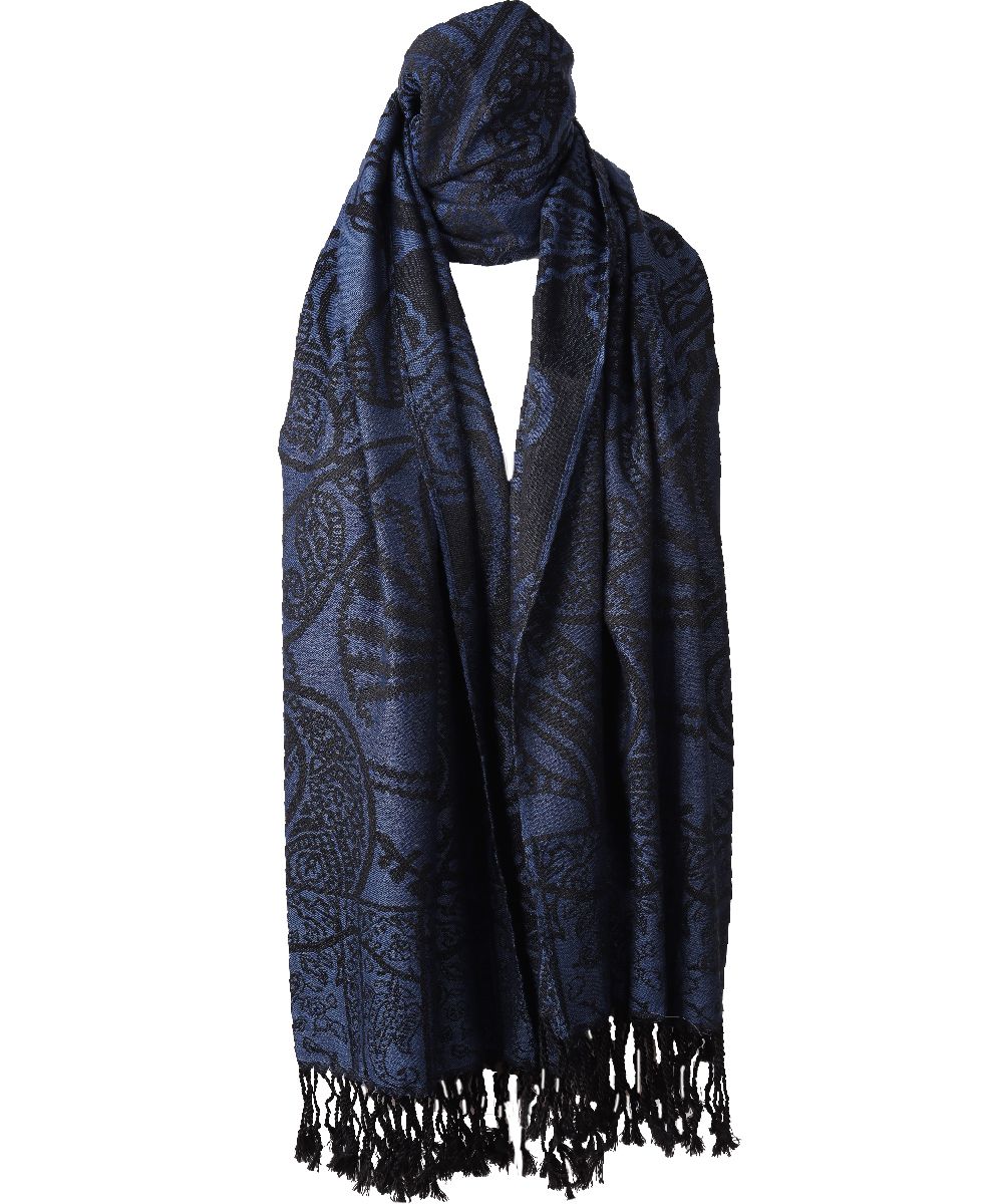 Lizz pashmina sjaal in donkerblauw