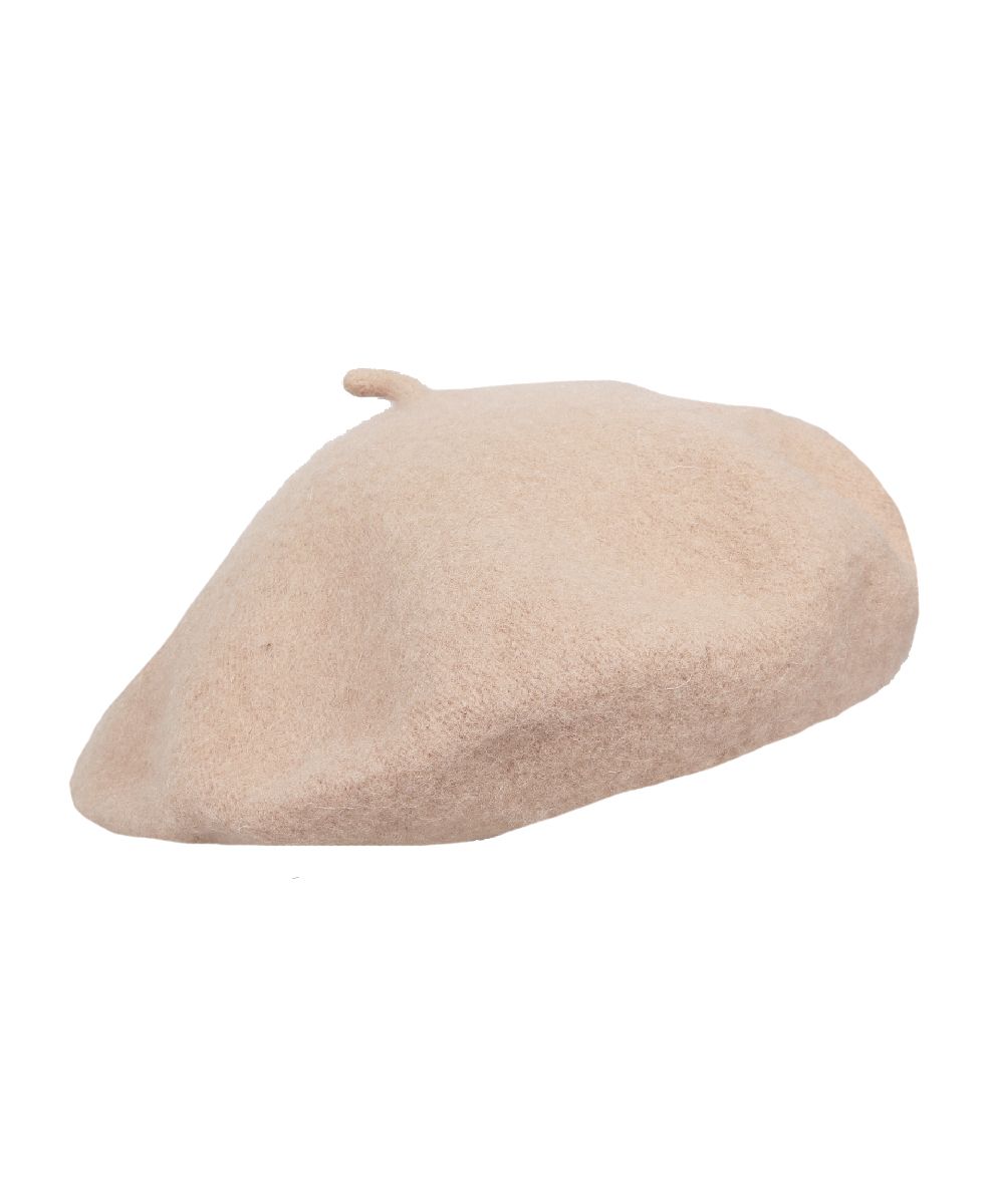 Wollen Franse baret in beige